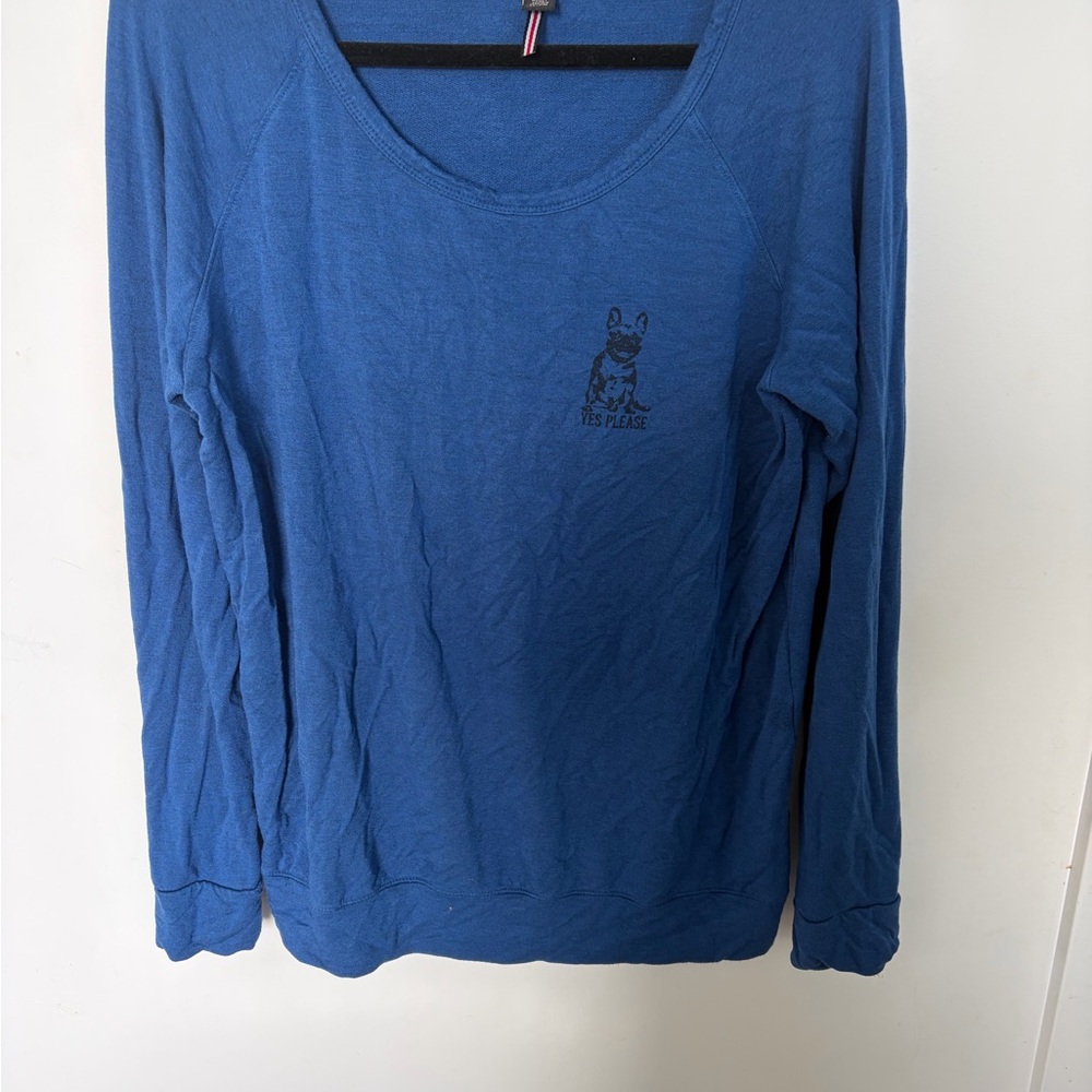 Buffalo David Bitton Blue Long Sleeve Top